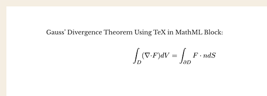 在 MathML 块中使用 LaTeX 在 MathML 块中使用 LaTeX