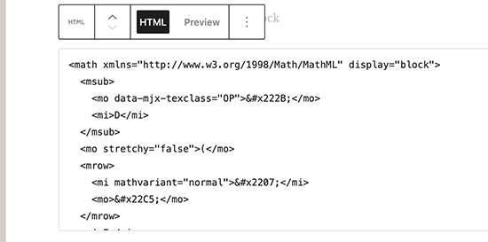 在 WordPress 中添加 MathML 代码 在 WordPress 中添加 MathML 代码