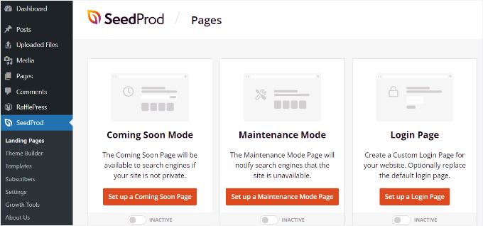 点击设置 Maintenance 模式页面 点击设置 Maintenance 模式页面