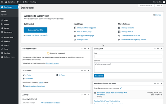 WordPress 后台