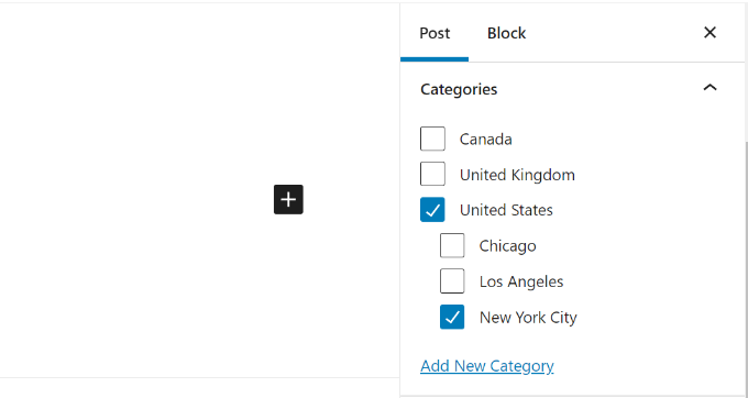 WordPress 父分类和子分类