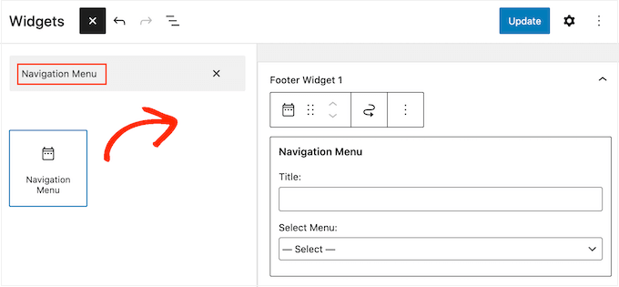 WordPress 导航菜单小工具