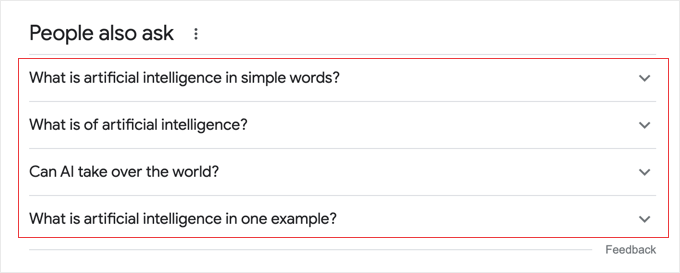FAQ 架构出现在‘人们还问’框中
