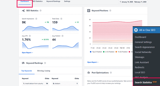 AIOSEO Search Statistics 插件