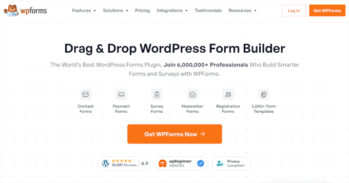 WPForms 首页