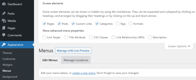WordPress 显示选项