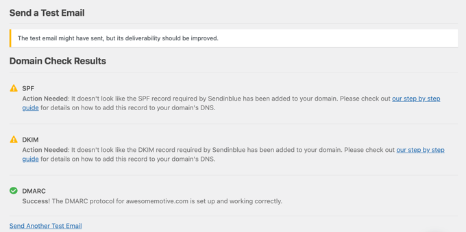 域名检查提示 WP Mail SMTP 域名检查通知