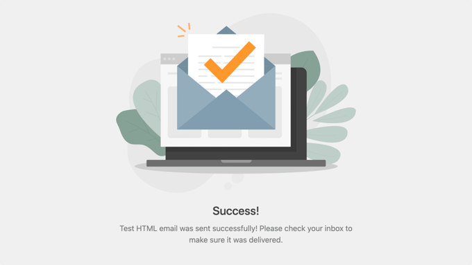 测试邮件成功通知 WP Mail SMTP 成功!通知