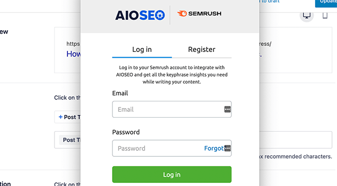 连接你的 Semrush 账户 连接你的 Semrush 账户