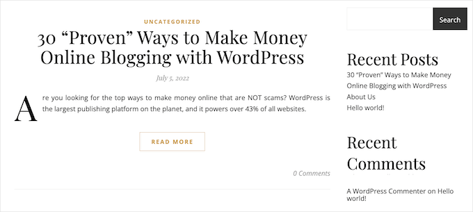 WordPress More 块