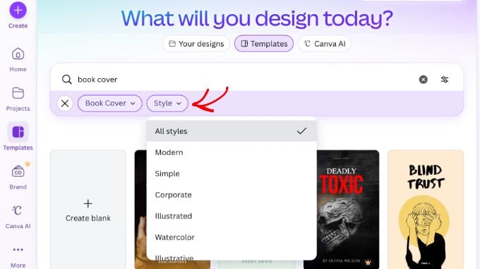按风格筛选 Canva 模板 按风格筛选 Canva 模板