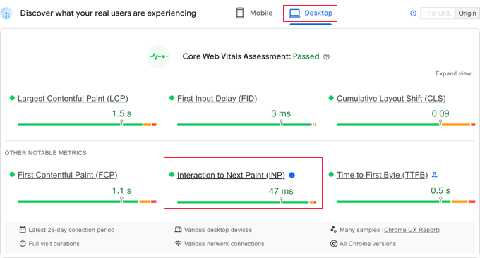 Page Insights 结果 Page Insights 结果