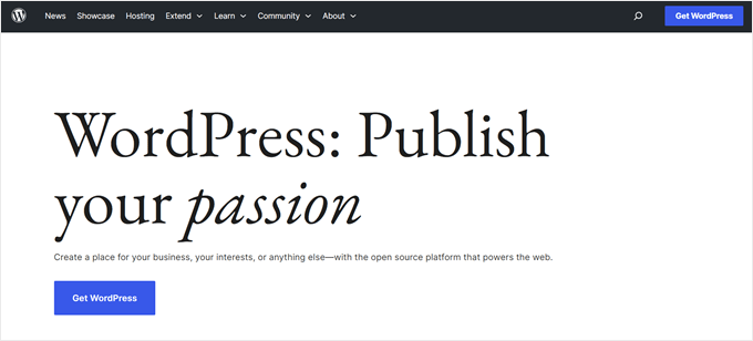 WordPress.org 首页