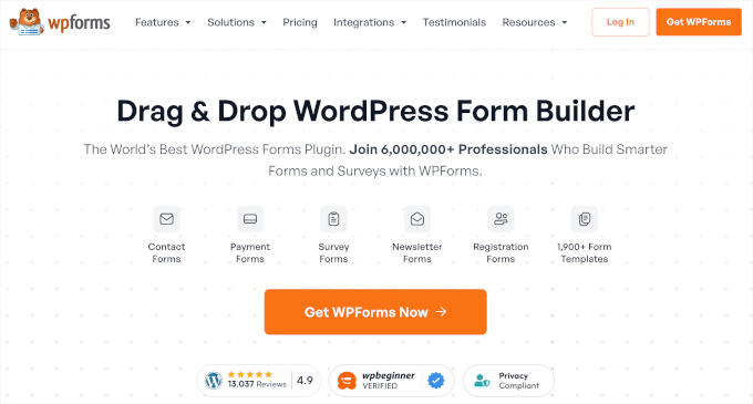 WPForms 首页