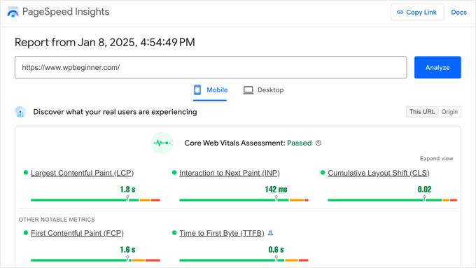 使用Google PageSpeed Insights访问Lighthouse 使用Google PageSpeed Insights访问Lighthouse