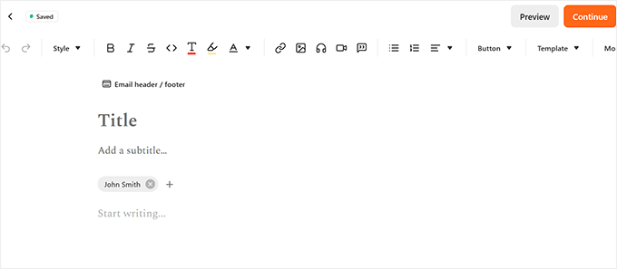 在Substack中写文章
